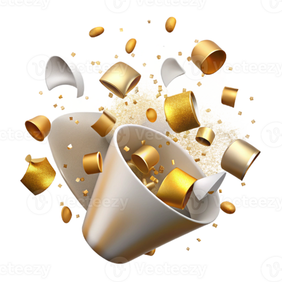 serene contemporary Confetti Falling Celebration Cutout for Wedding Graphics original png