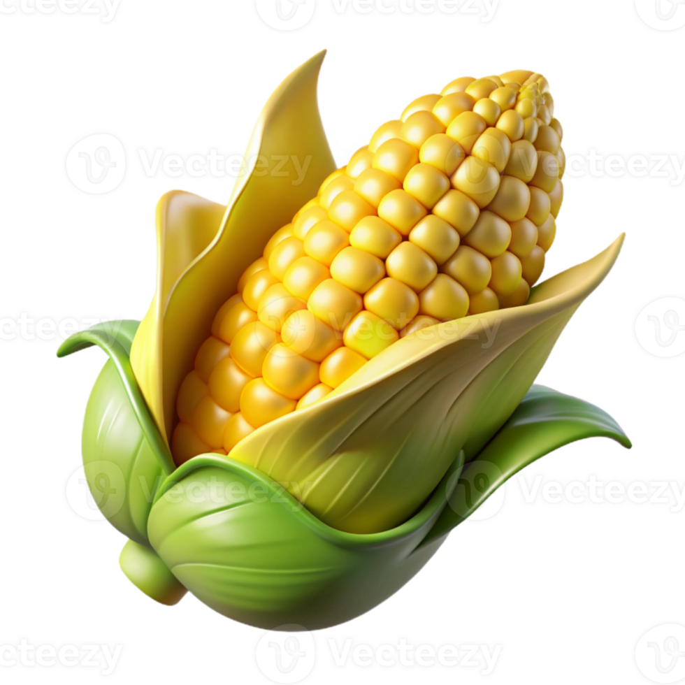 vibrant minimalist Corn on the Cob for Summer Bbq Isolated for Picnic Menus high quality png
