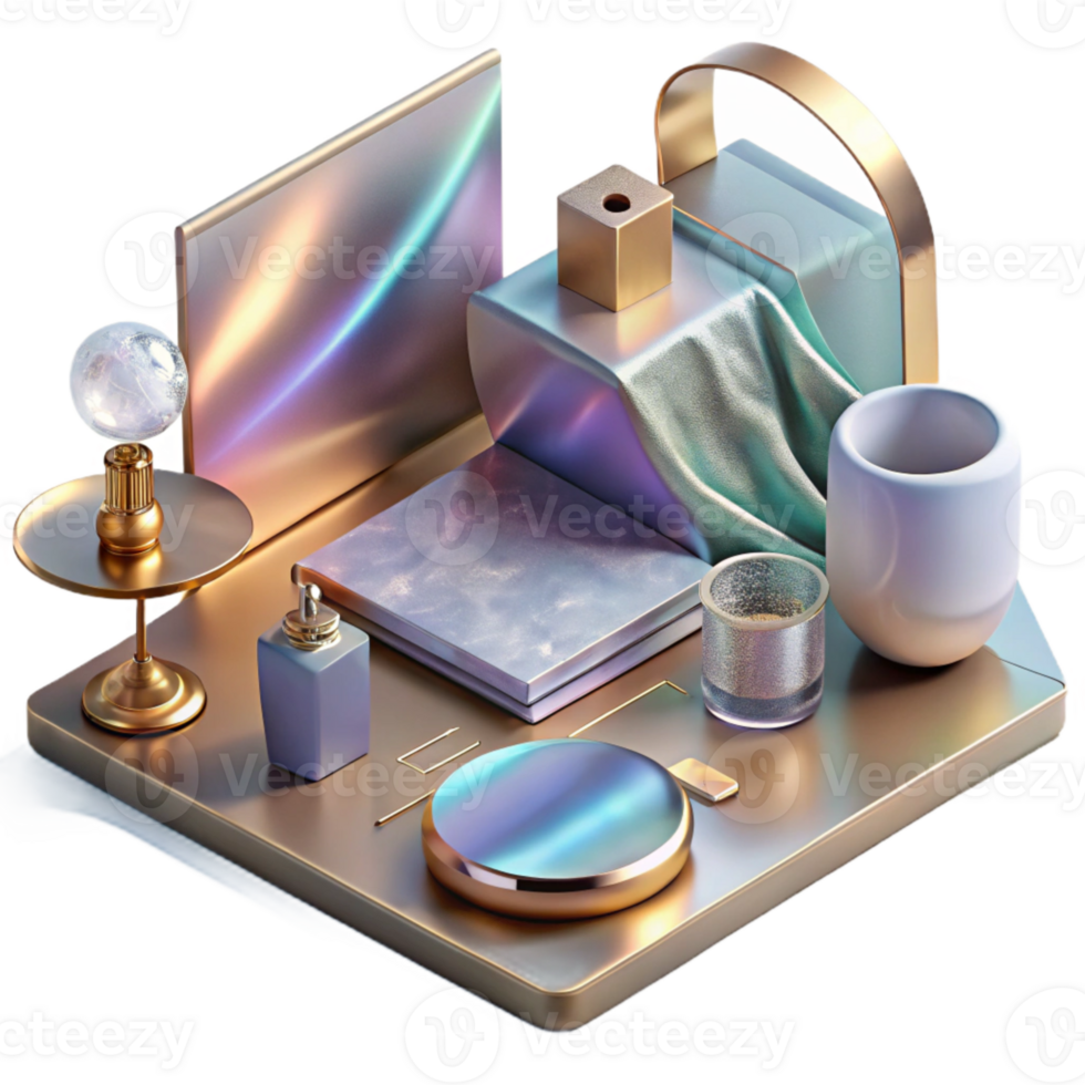 magnificent classic Corporate Identity Mockup on Desk Transparent authentic png