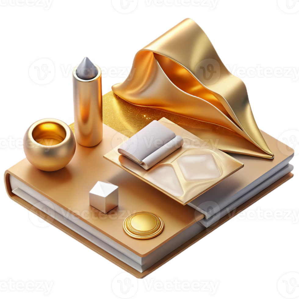 impressive modern Corporate Stationery Mockup Isometric View Isolated exclusive png