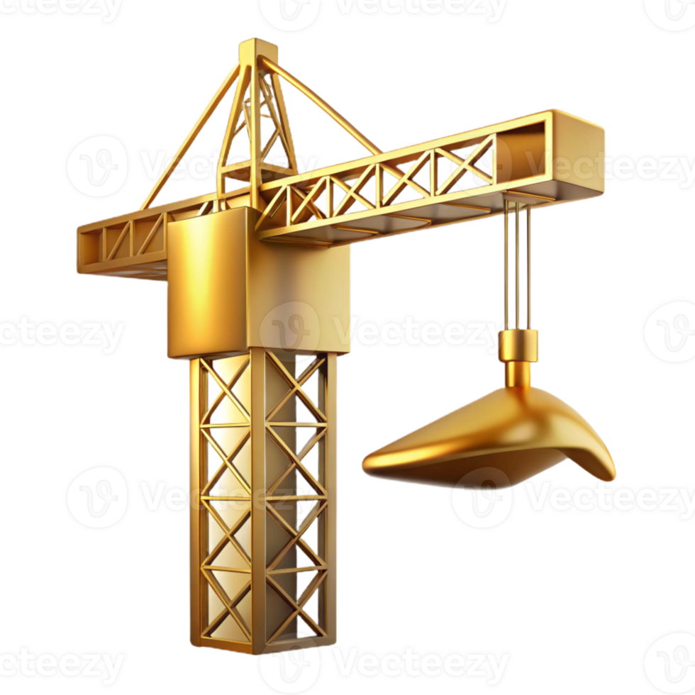 extraordinary artistic Crane Silhouette Construction Cutout for Building Projects premium png