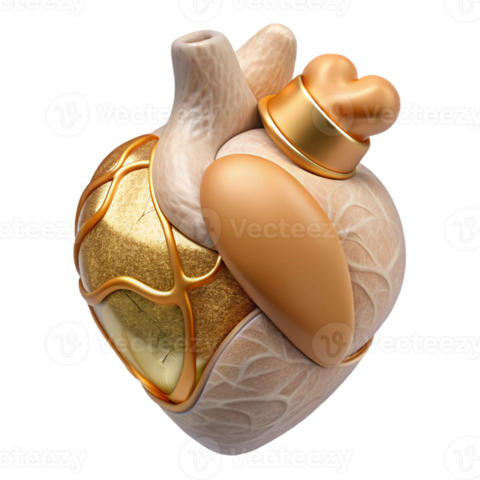 stunning modern Cross Section of Human Heart Transparent Cardiology Study genuine png