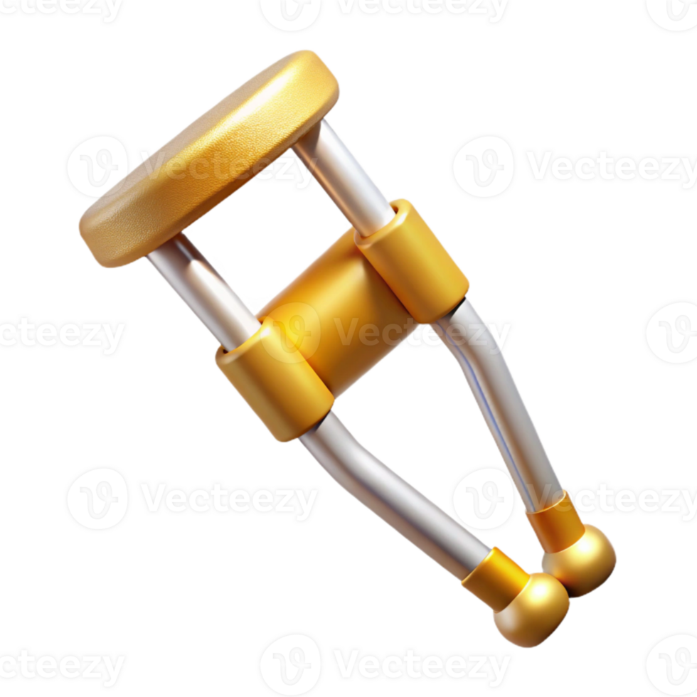 vibrant abstract Crutches Injury Support Icon Isolated for Rehabilitation and Recovery exclusive png