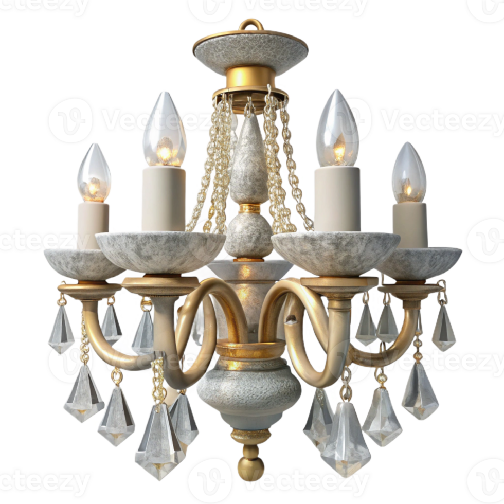 elegant minimalist Crystal Chandelier Elegant Wedding Decor Isolated high quality png