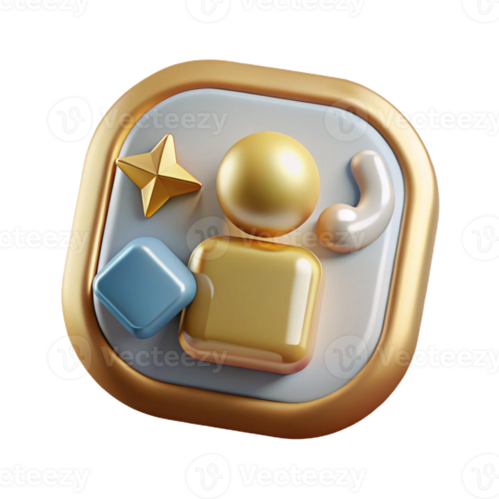 elegant abstract Customer Relationship Management Icon Cutout for Business Growth detailed png