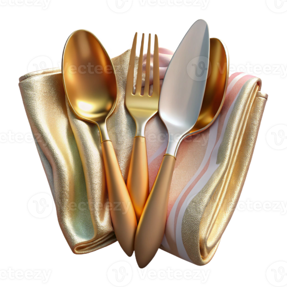 beautiful abstract Cutlery Set Isolated for Dining Essentials premium png