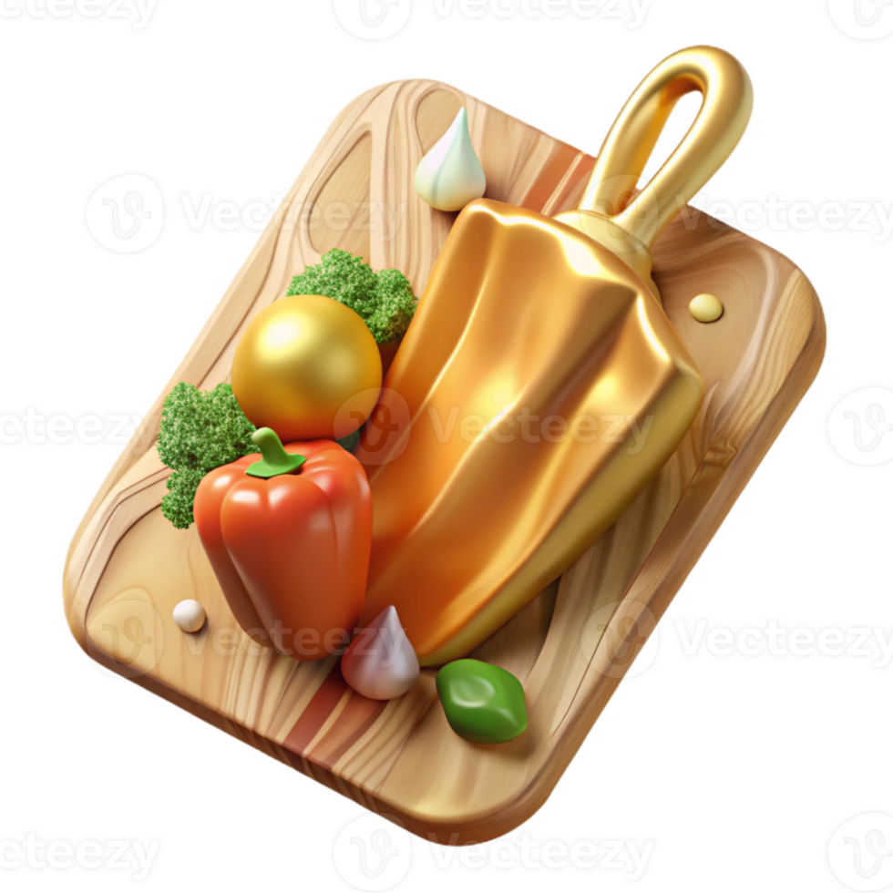 serene vintage Cutting Board with Vegetables Isolated for Cooking Blogs genuine png