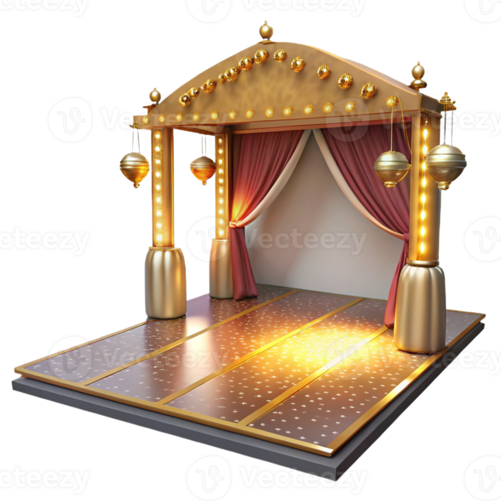 elegant classic Dance Floor Empty Spotlight Cutout for Wedding Reception high resolution png