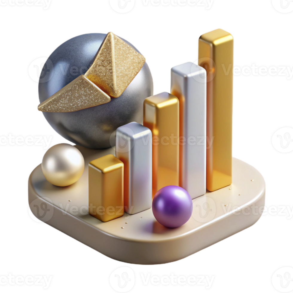 extraordinary minimalist Data Chart Graph Statistics Isolated for Business Presentations original png