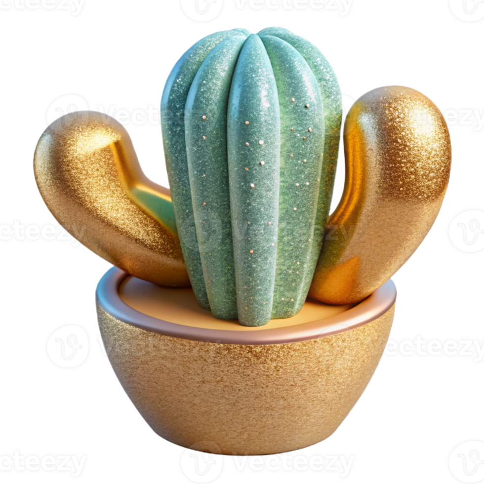 stunning abstract Desert Cactus Plant Cutout with Transparent Background professional png
