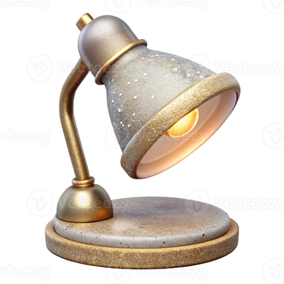 beautiful rustic Desk Lamp Workspace Lighting Cutout for Interior Visualization png