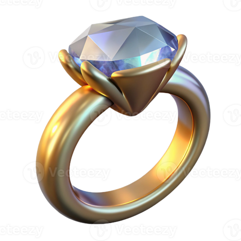 wonderful vintage Diamond Engagement Ring Isolated for Jewelry Design exclusive png
