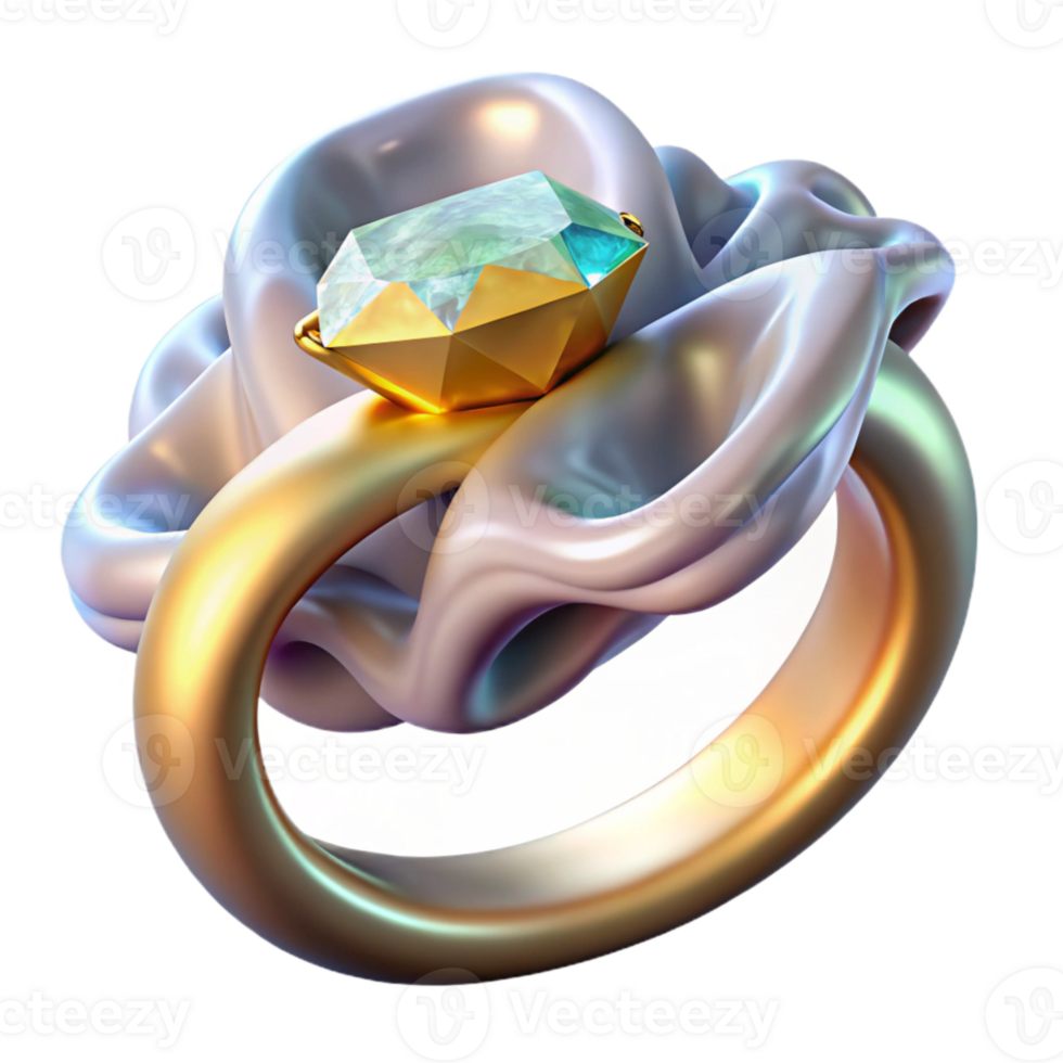 magnificent creative Diamond Ring Sparkling Gemstone Cutout for Jewelry Advertisements professional png