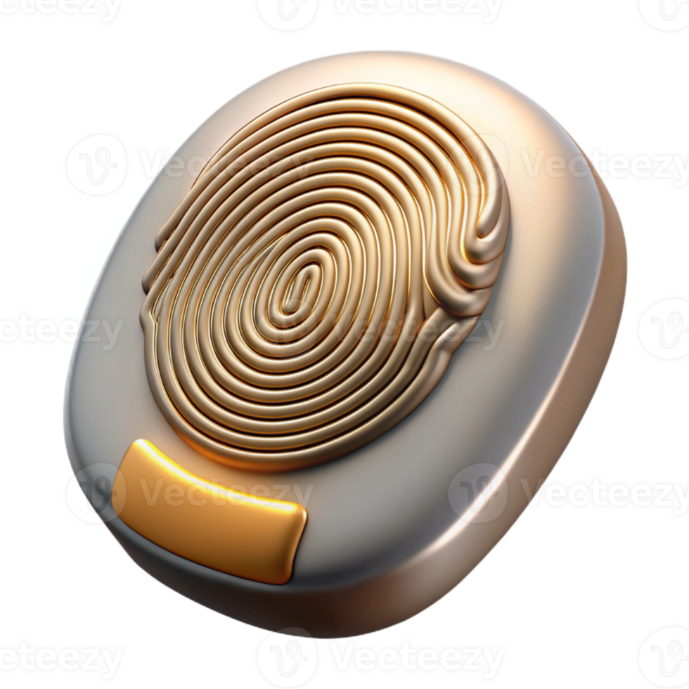 impressive modern Digital Fingerprint Scanner Isolated for Security Systems detailed png