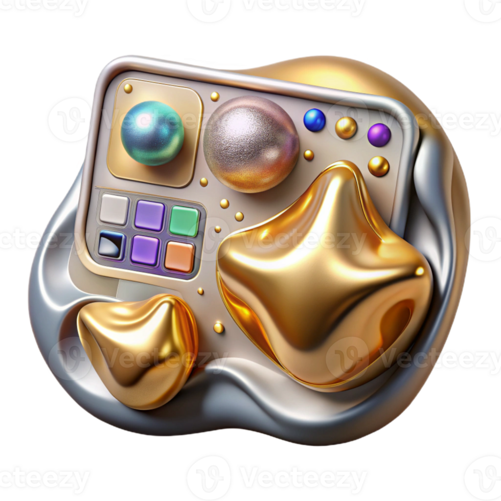 magnificent modern Digital Painting Software Interface Isolated for Art premium png