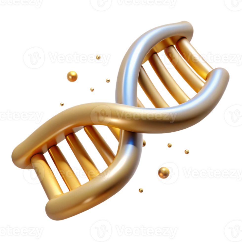 stunning artistic Dna Strand Genetics Icon Cutout for Biology Education high resolution png