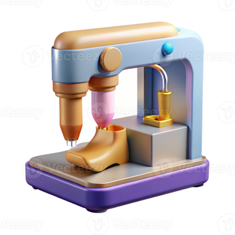 vibrant classic D Printer Printing Prosthetic Limb Medical Technology Transparent for Healthcare Innovation premium png