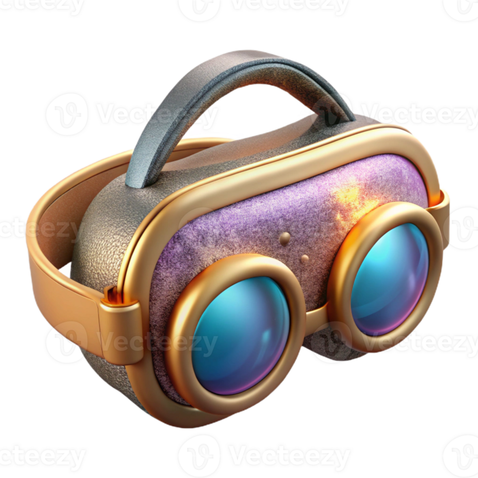 extraordinary rustic D Vr Goggles Isolated for Augmented Reality Applications png