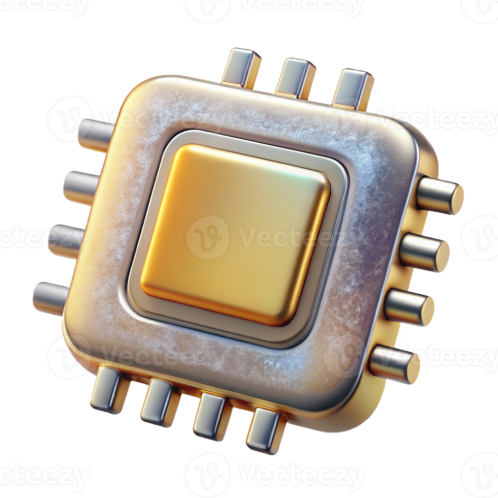 wonderful abstract Electronic Components Microchip Processor Isolated for Tech Illustrations authentic png