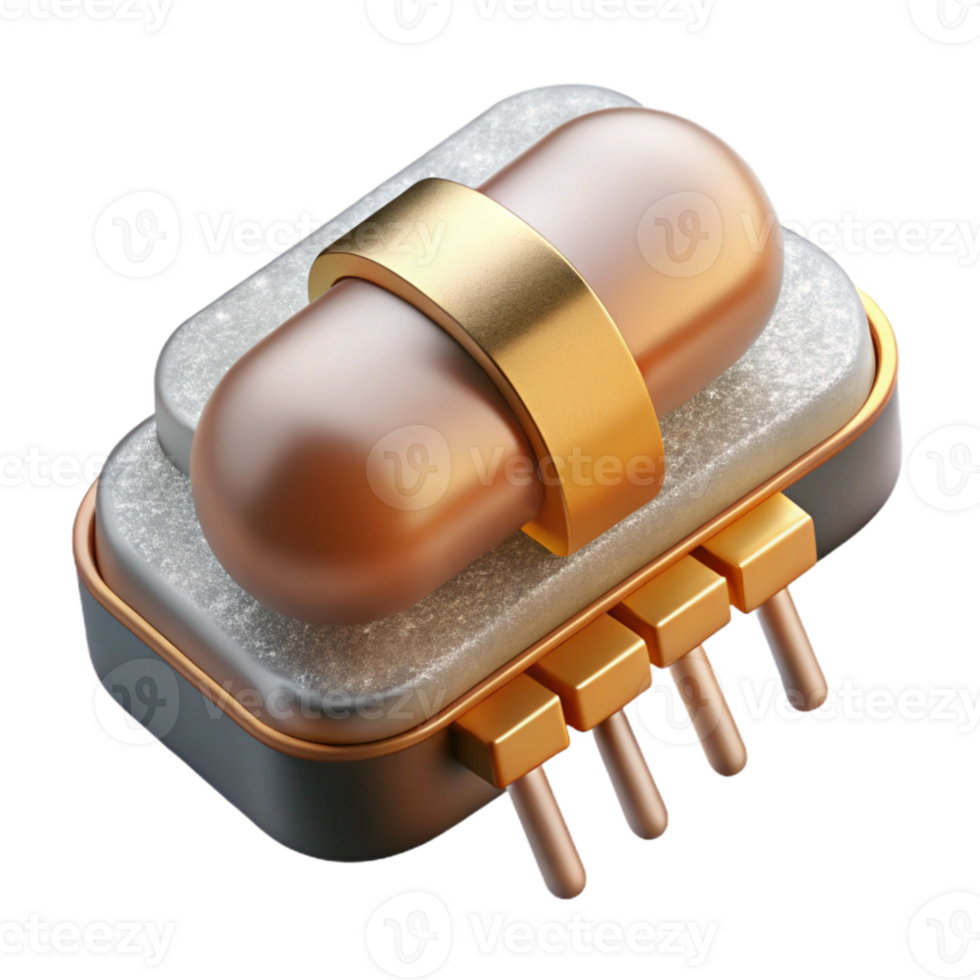 elegant creative Electronic Components Resistor Capacitor Transparent for Circuit Design premium png