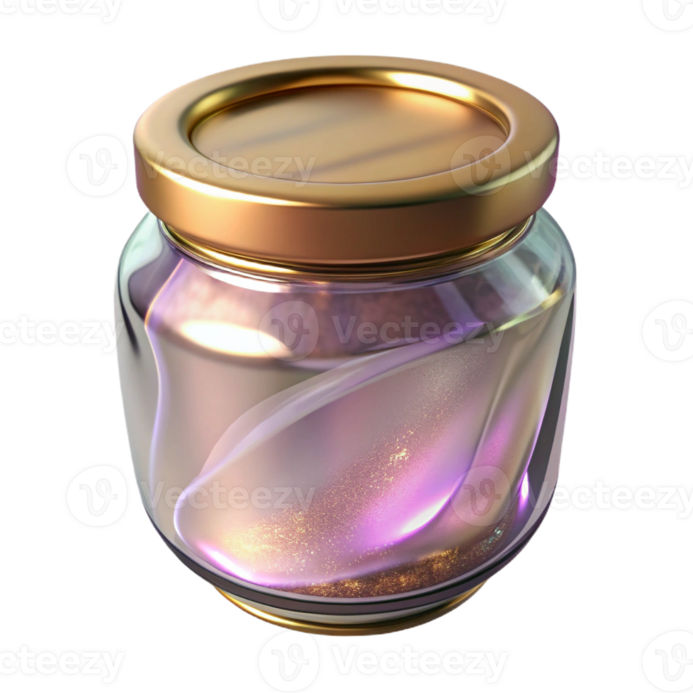 dramatic vintage Empty Glass Jar with Lid Transparent for Food Preservation high resolution png