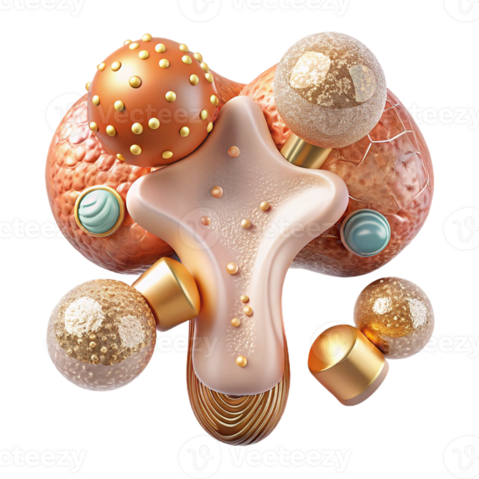 dramatic traditional Endocrine System Illustration Isolated Hormone Diagram authentic png