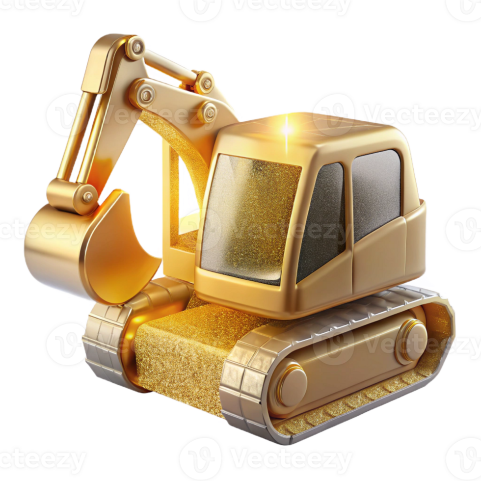 vibrant abstract Excavator Silhouette Heavy Equipment Transparent for Mining png