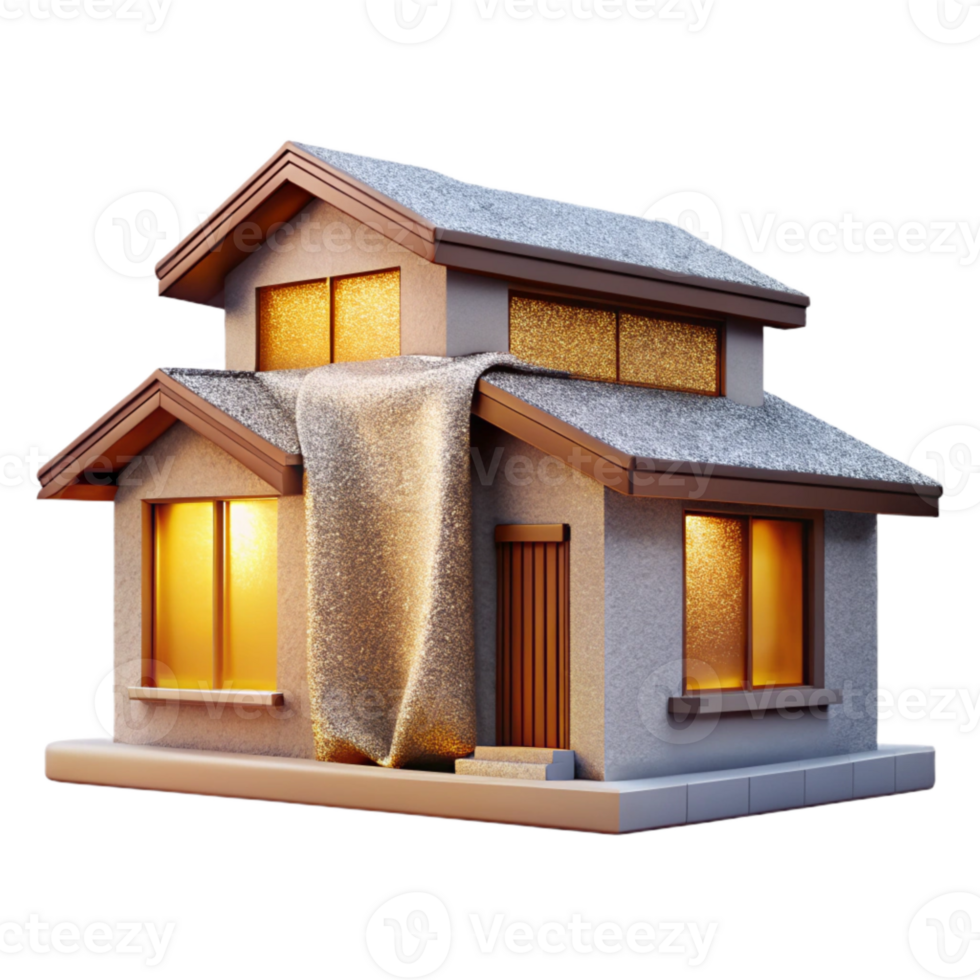 wonderful rustic Exterior Rendering House Suburban Home Isolated high quality png