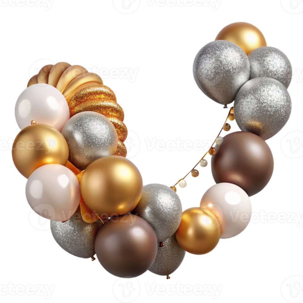extraordinary vintage Festive Balloon Garland Decoration Cutout detailed png