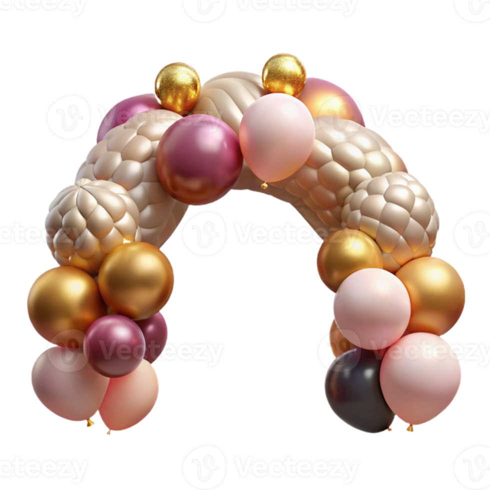 magnificent modern Festive Balloons Arch Birthday Decoration Isolated high resolution png