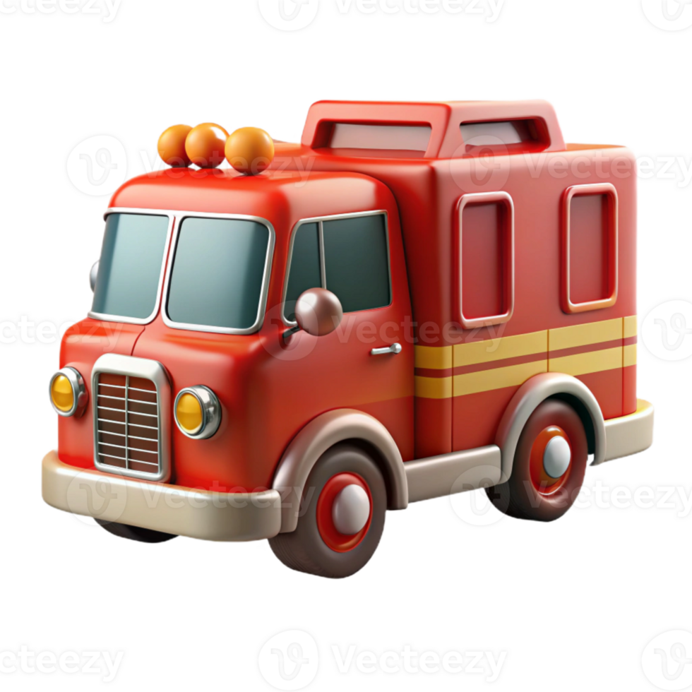 beautiful rustic Fire Truck Icon Rescue Cutout for Emergency Responders exclusive png
