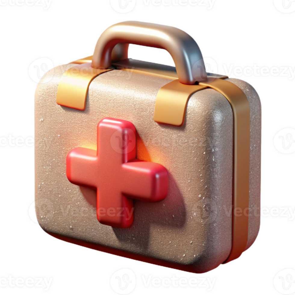 impressive minimalist First Aid Kit Emergency Medical Supplies Isolated detailed png