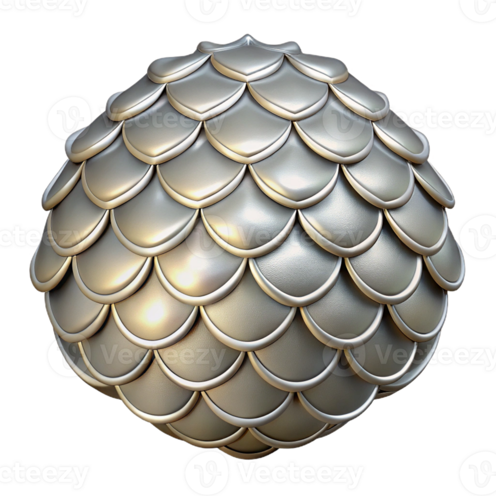 elegant contemporary Fish Scales Texture Shiny Silver Isolated for Marine Biology original png