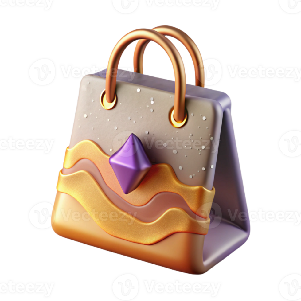 beautiful contemporary Flat Design Shopping Bag Icon Isolated for Retail Websites exclusive png