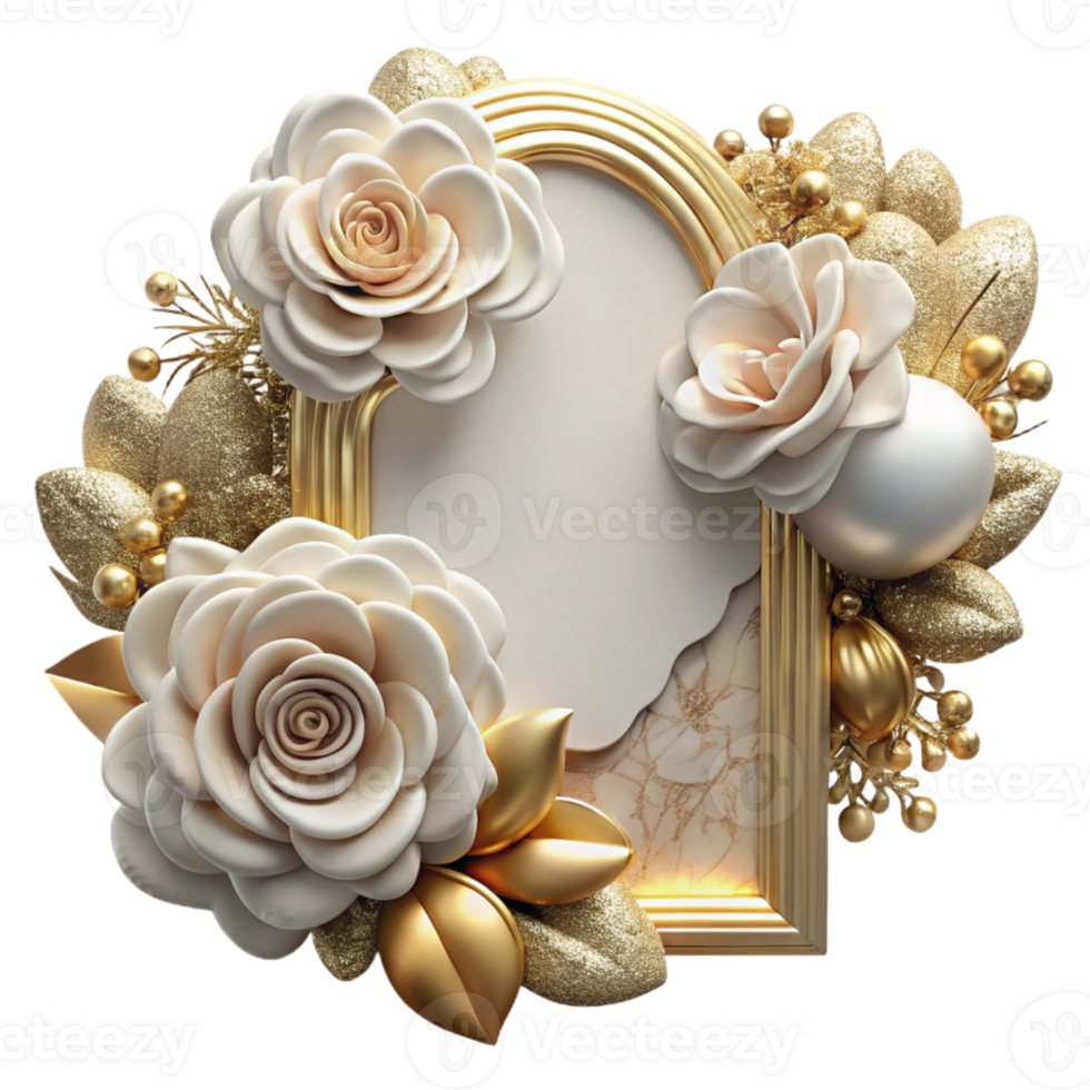 magnificent abstract Floral Wedding Invitation Border Cutout for Stationery professional png
