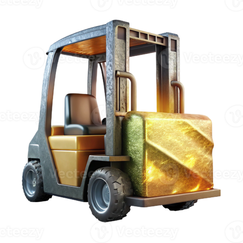 serene modern Forklift Silhouette Warehouse Isolated for Industrial Design authentic png