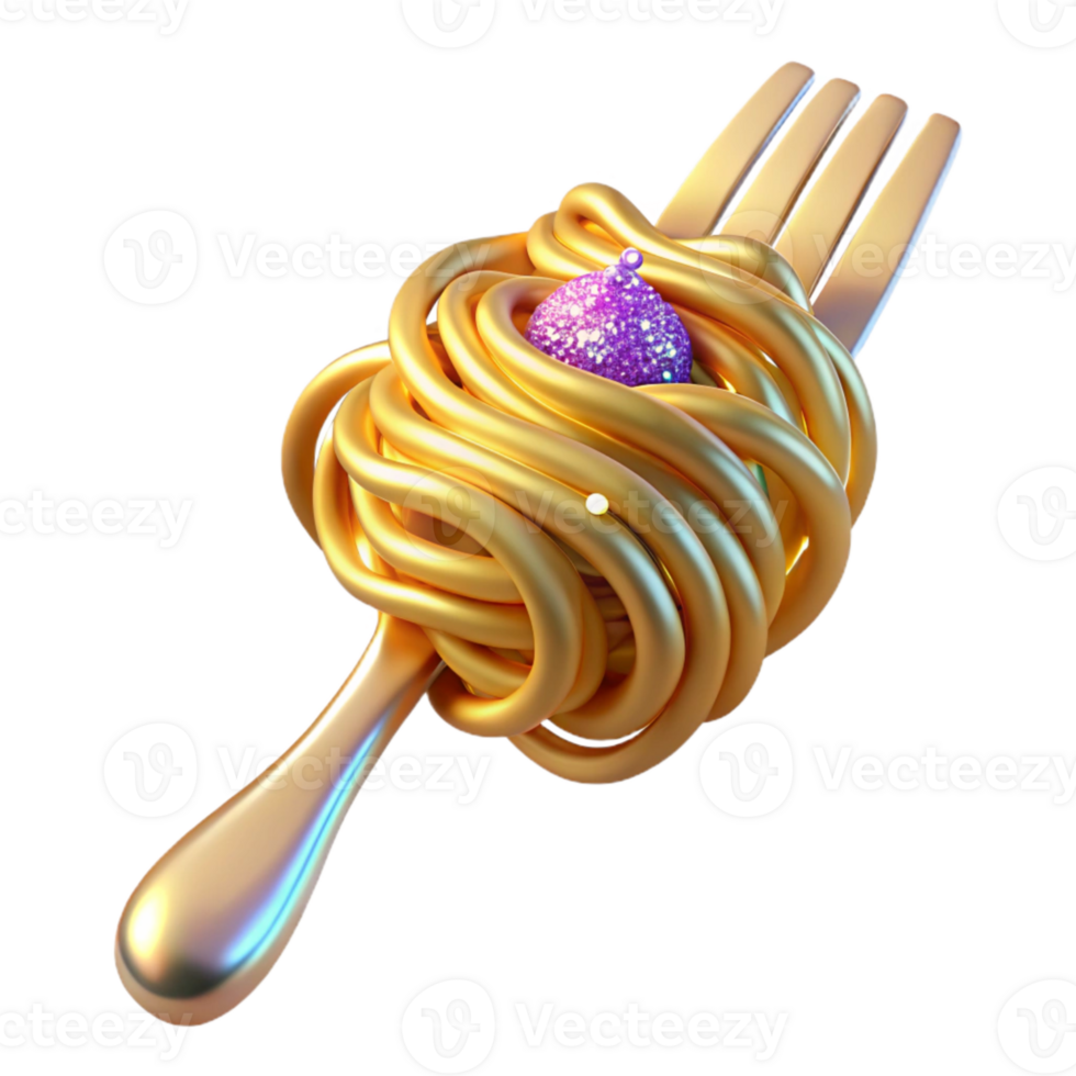 serene classic Fork with Spaghetti Noodles Isolated for Italian Food Promotions high quality png