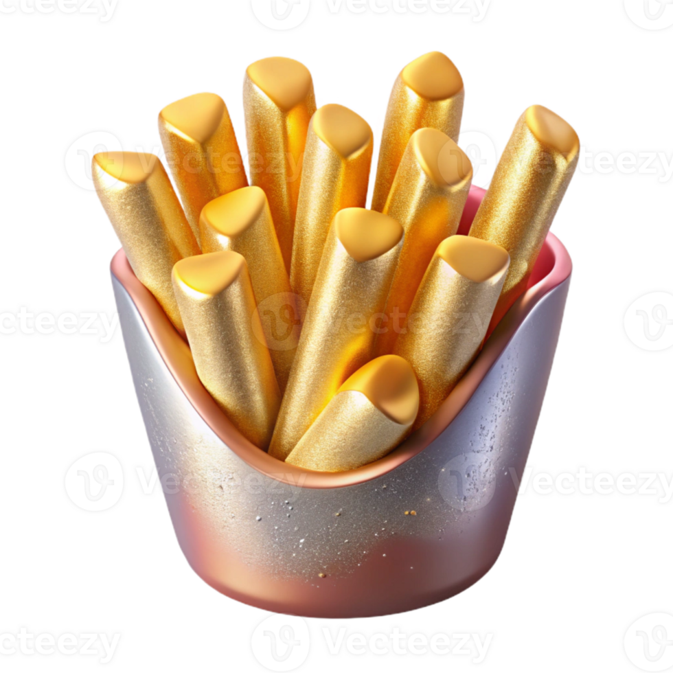 stunning abstract French Fries Potato Side Dish Isolated for Fast Food Menus png