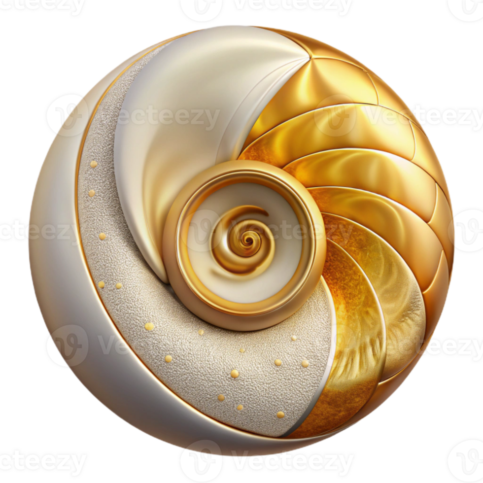 beautiful vintage Golden Ratio Spiral Isolated for Design Principles exclusive png