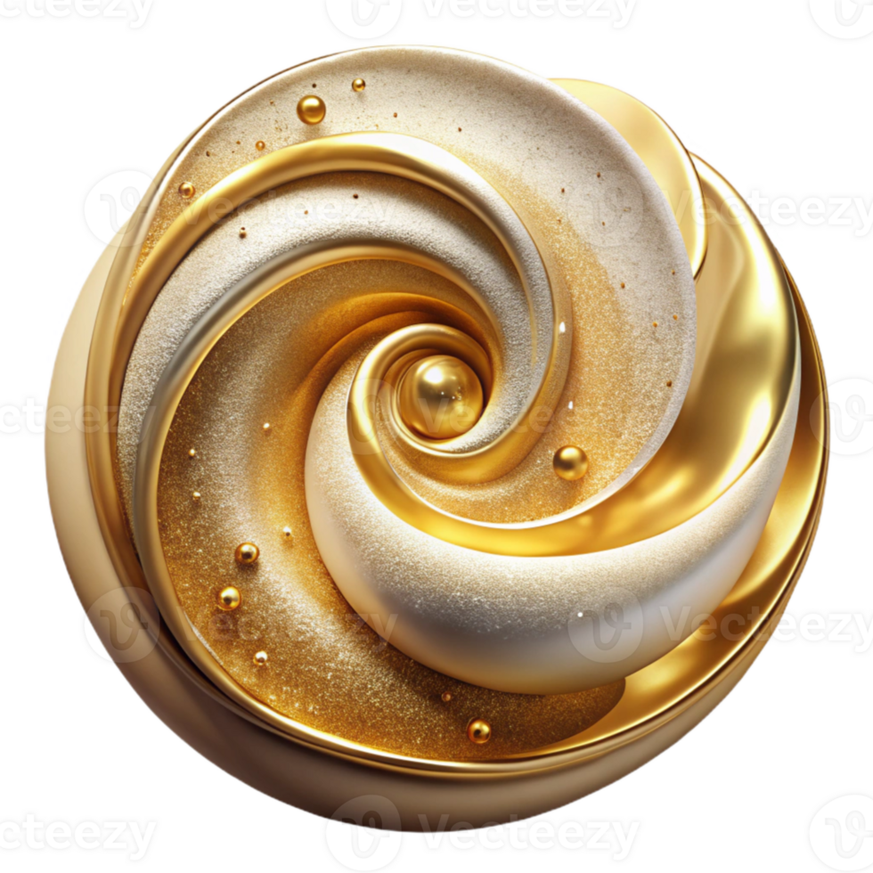 impressive contemporary Gold Watercolor Swirl Transparent for Elegant Branding detailed png