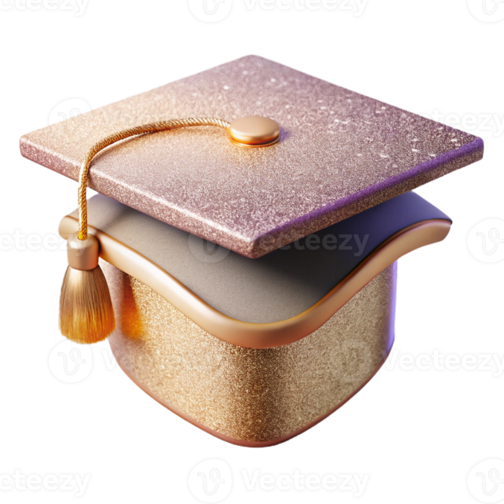 beautiful rustic Graduation Cap Mortarboard Cutout for Commencement Designs premium png