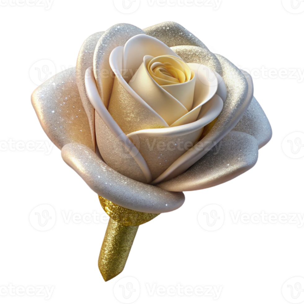 dramatic abstract Groom Boutonniere White Rose Isolated for Men's Fashion genuine png