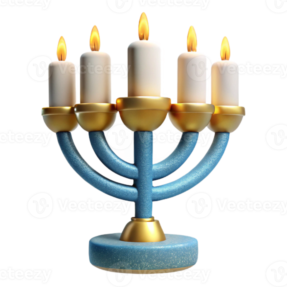 magnificent minimalist Hanukkah Menorah Candle Cutout for Jewish Holidays genuine png