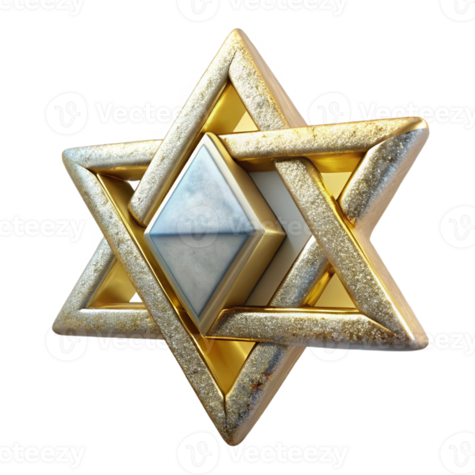 impressive modern Hanukkah Star of David Isolated for Jewish Symbolism authentic png