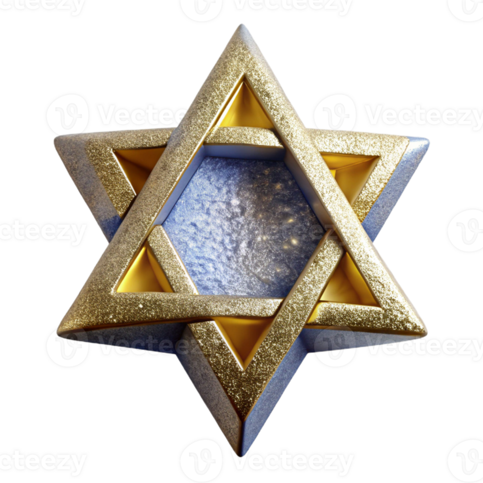 elegant classic Hanukkah Star of David Isolated for Jewish Symbolism high quality png