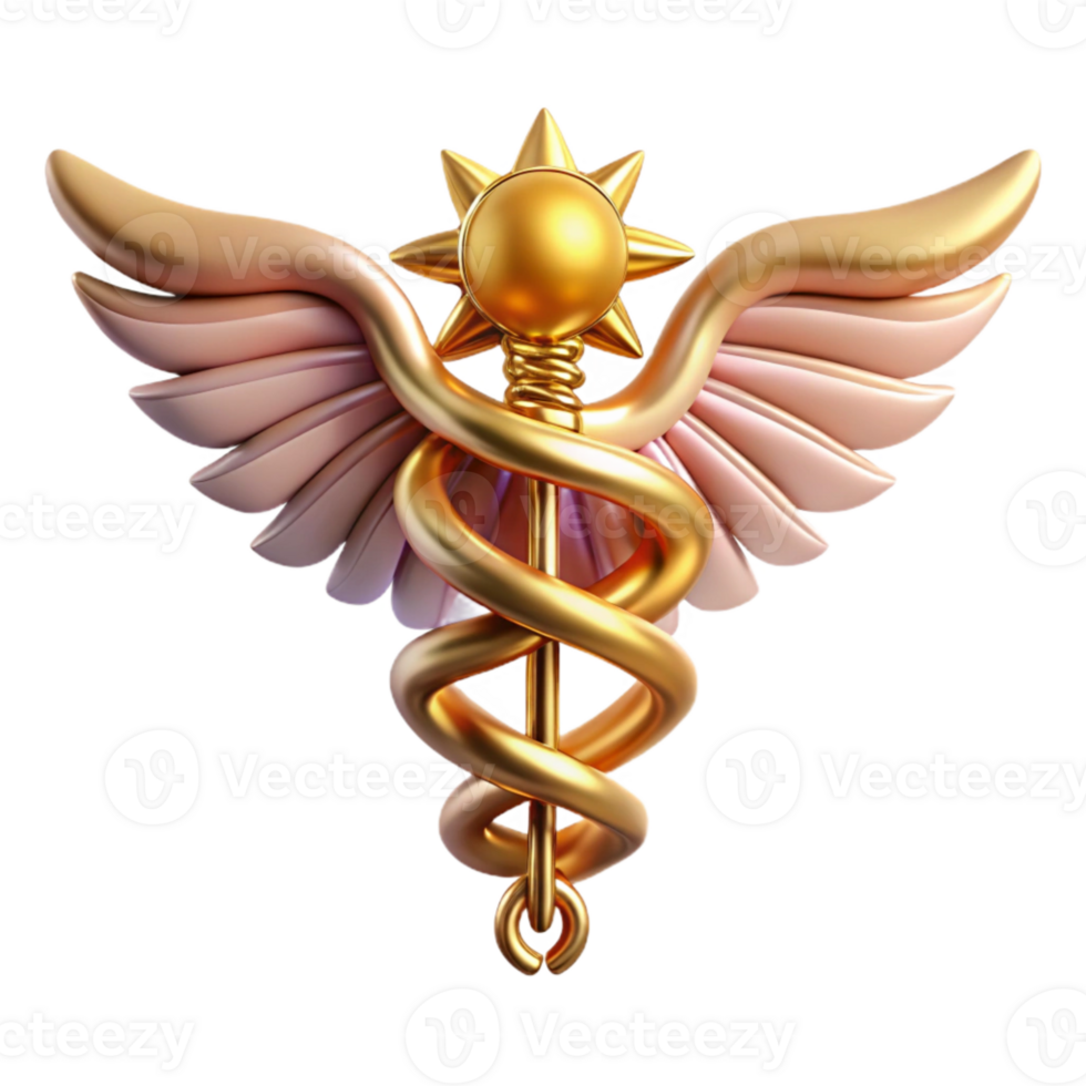 magnificent traditional Healthcare Caduceus Symbol Isolated for Medical Design detailed png