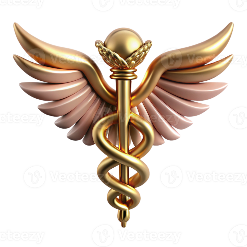 vibrant traditional Healthcare Caduceus Symbol Isolated for Medical Design png