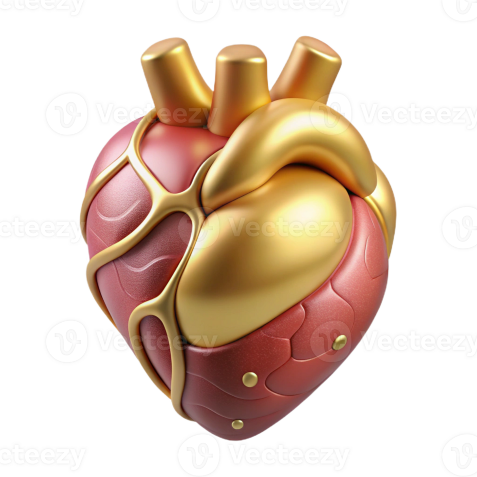 beautiful artistic Heart Anatomy Cardiology Cutout for Medical Posters png
