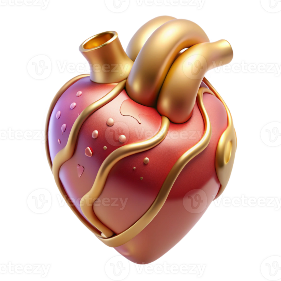 serene contemporary Heart Anatomy Cardiology Cutout for Medical Posters genuine png