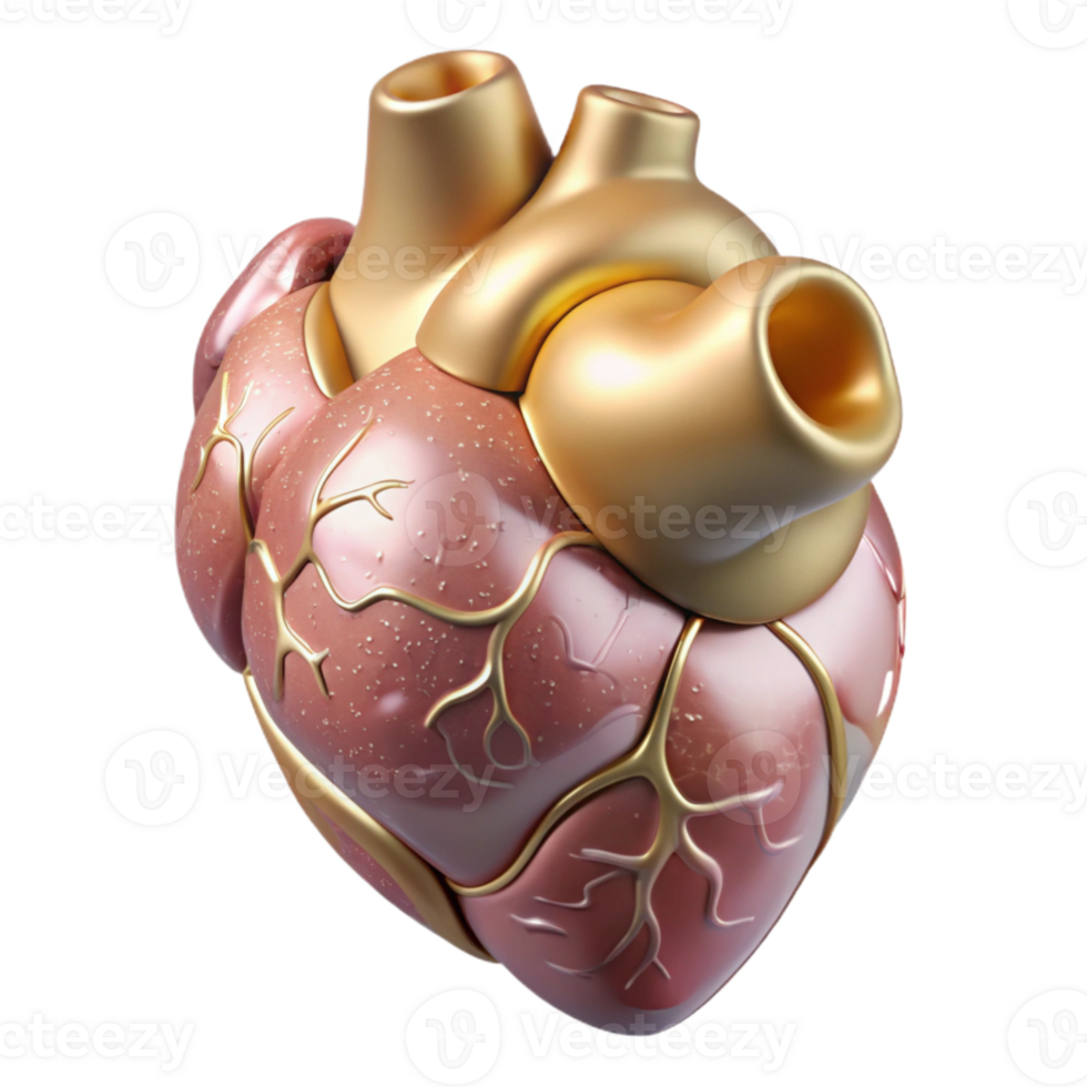 dramatic abstract Heart Anatomy Diagram Cardiology Isolated for Medical Websites png